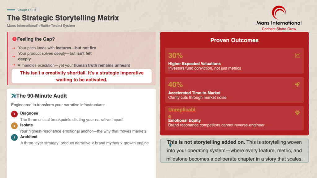 Strategic Storytelling audit Mans International