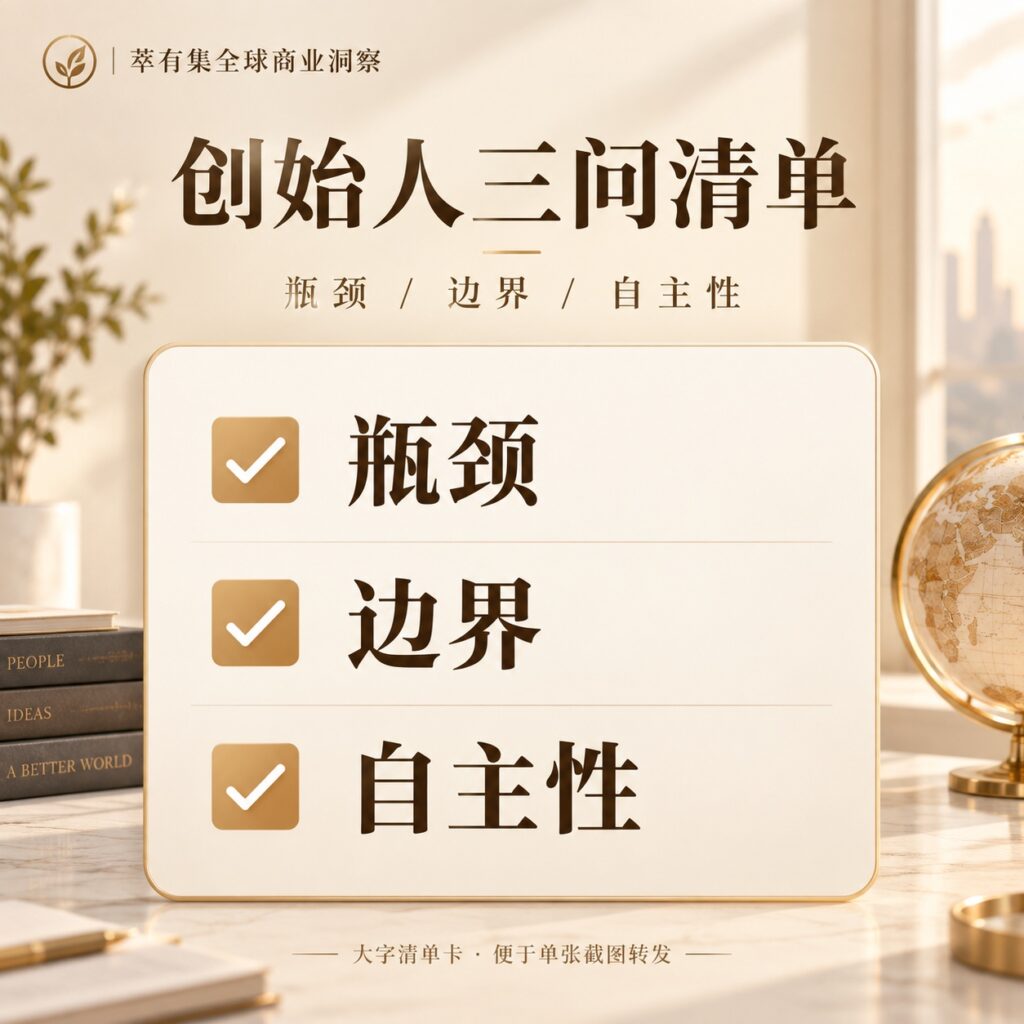 创始人三问清单 萃有集