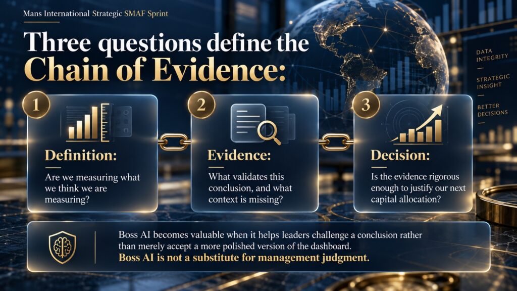 Three questions define the Chain of Evidence Mans International